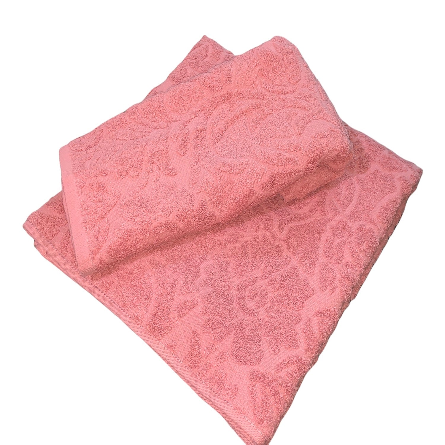 Set 2 Toallas Jacquard 500g Weave Rosa