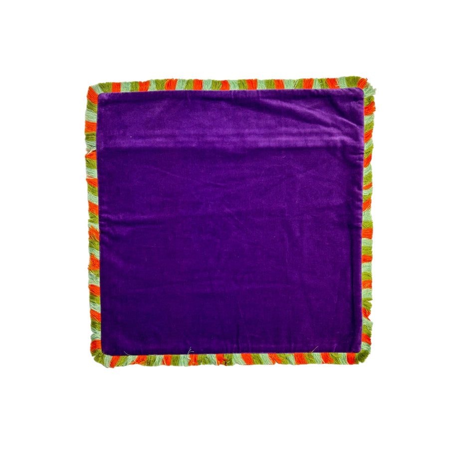 Funda De Flecos Velvet Para Cojín 50 X 50 Cm Violeta