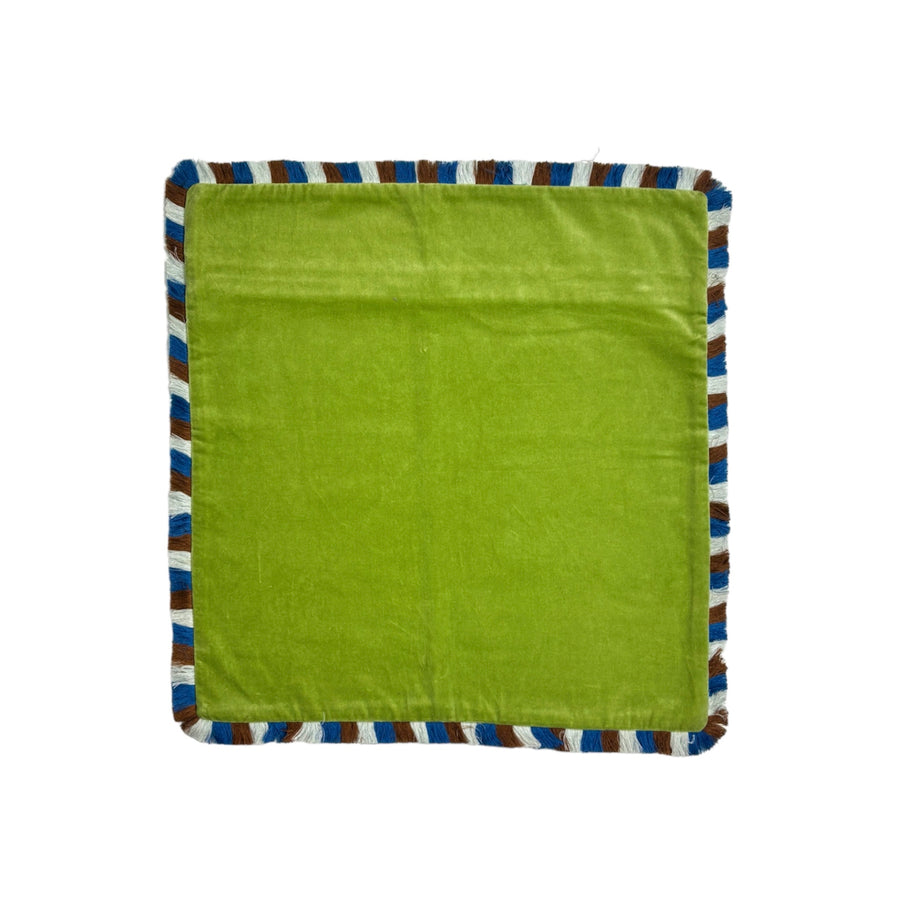 Funda De Flecos Velvet Para Cojín 50 X 50 Cm Verde