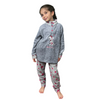 Pijama Niña Corazones T10 Gris