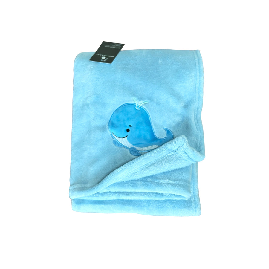 Manta Bordada Flannel Fleece 75 X 100 Cm Ballena