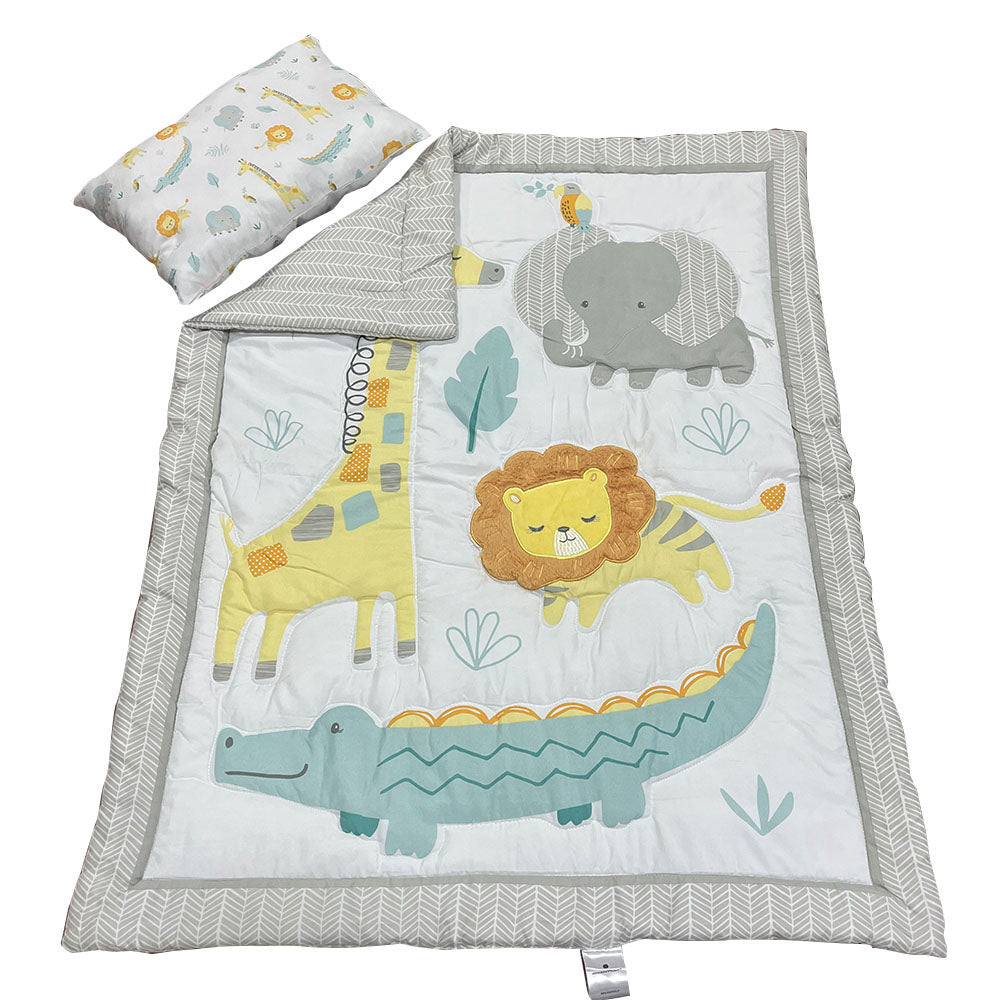 Set Cubrecama Cuna + Cojin Animales