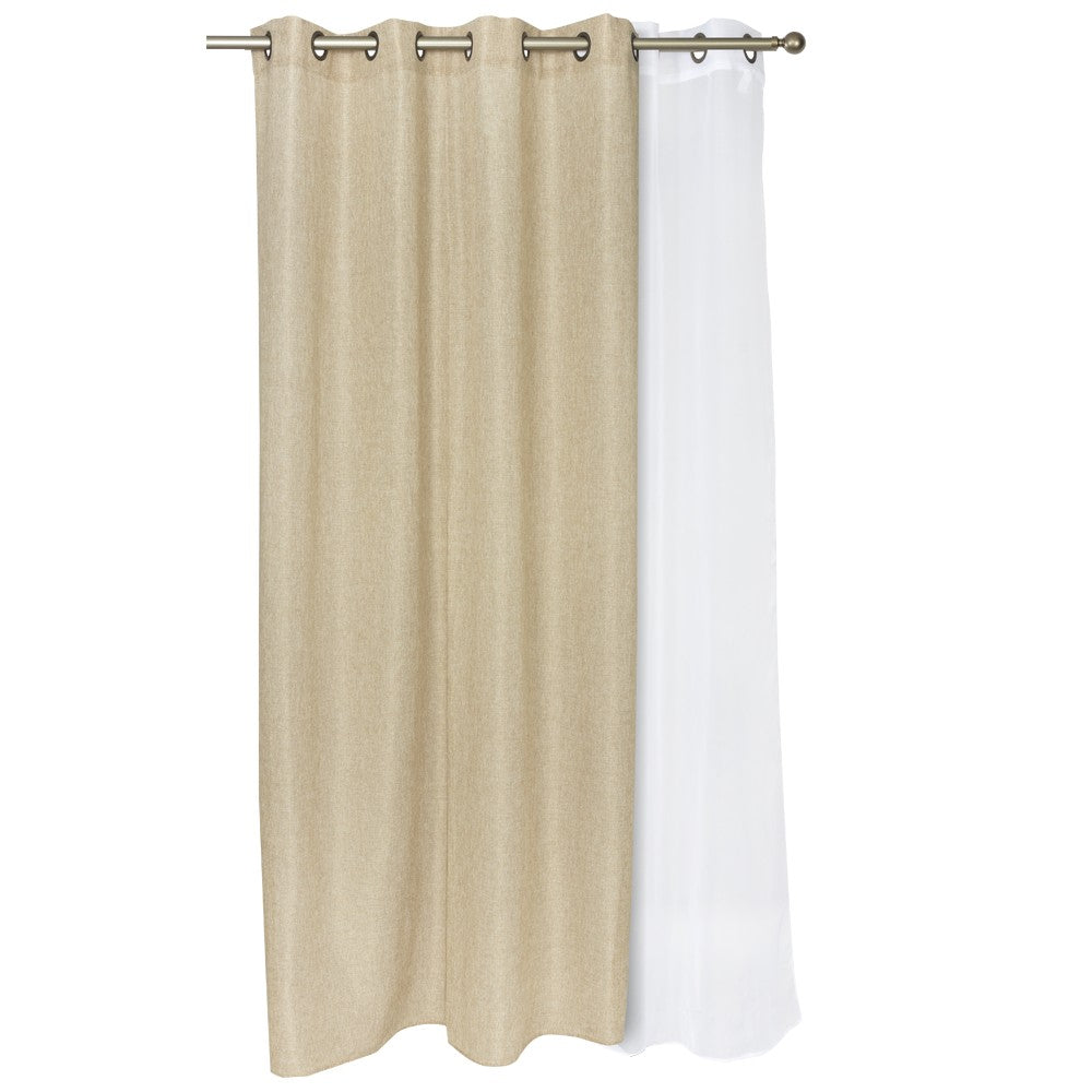 Set Cortinas Corcovado 140x220 Cm - Natural