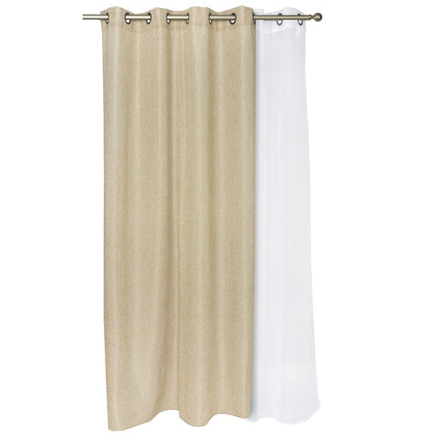 Set Cortinas Corcovado 140x220 Cm - Natural