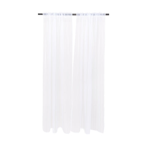 SET CORTINA VELO LISO P/TUBO 140X220 Blanco