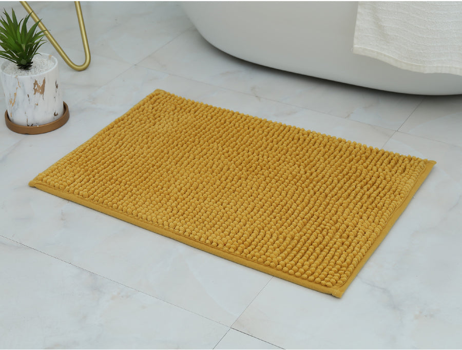 Piso De Baño Chenille 40X60Cm Color Amarillo