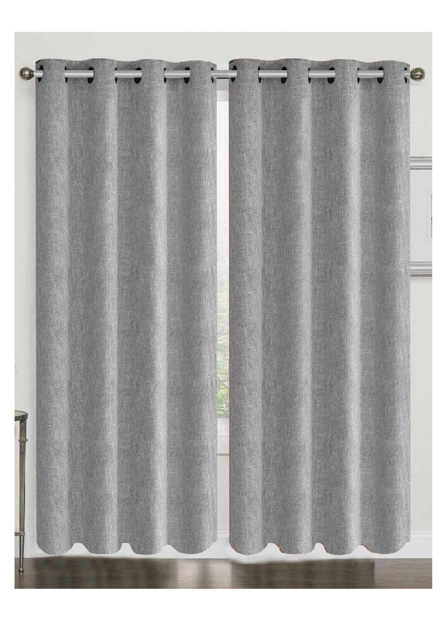 Cortina Mercia- Set De Dos Paños 140 X 220 - Gris